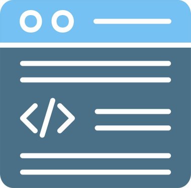 Web Sitesi Tasarımı İki Renk Simgesi