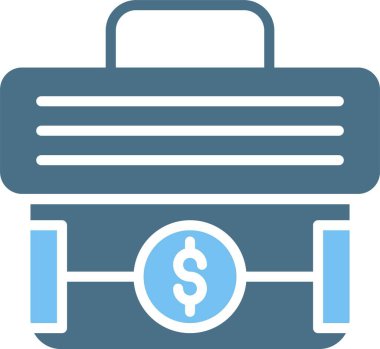 Evrak çantası Kabartması İki Renk Simgesi