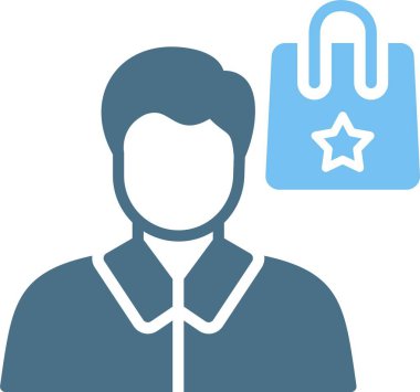 Müşteri Kabartması İki Renk Simgesi