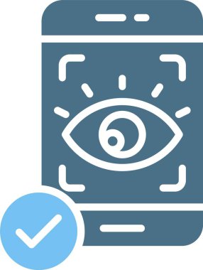 Göz Tanıma Simgesi İki Renk Simgesi