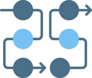 Akış diyagramı İki Renk Simgesi