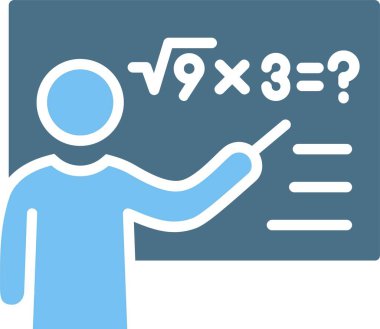 Matematikçi Glyph İki Renk Simgesi