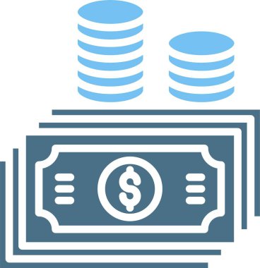 Para Kabartması İki Renk Simgesi