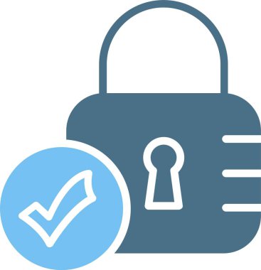 Asma Kilit Kabartma İki Renk Simgesi