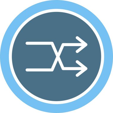 Rastgele Kabartma İki Renk Simgesi