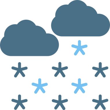 Karlı Kabartma İki Renk Simgesi