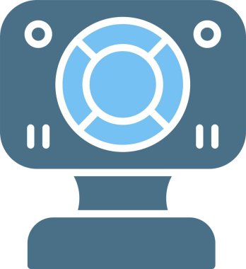 Webcam Kabartma İki Renk Simgesi