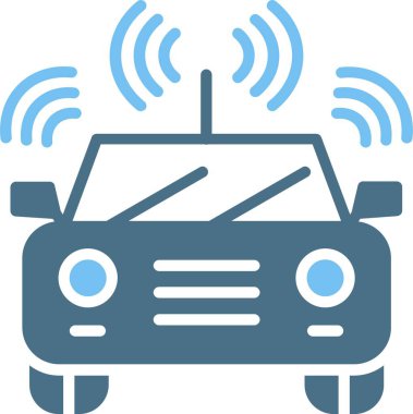 Otomatik Otomobil Kabartması İki Renk Simgesi