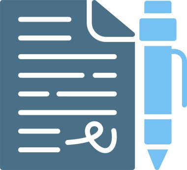 Sözleşme Kabartma İki Renk Simgesi