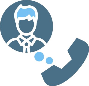 Kişi Kabartması İki Renk Simgesi