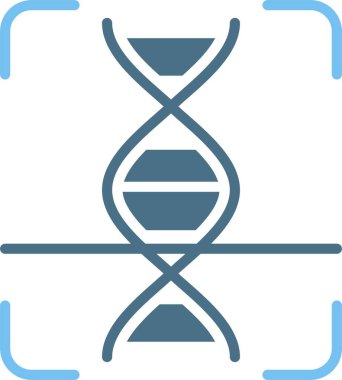DNA Kabartması İki Renk Simgesi