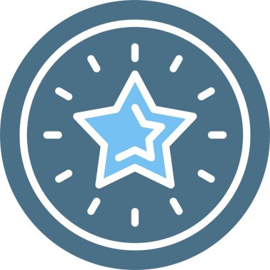 Mükemmellik Kabartması İki Renk Simgesi