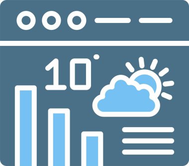 Tahminler Analitik Kabartma İki Renk Simgesi
