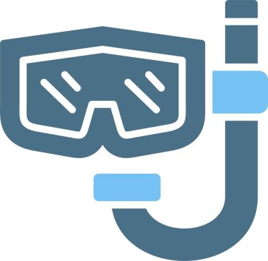 Şnorkelli Kabartma İki Renk Simgesi