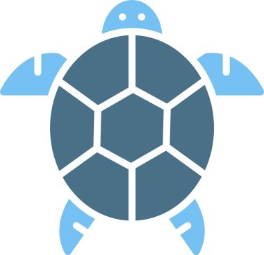 Kaplumbağa Kabartması İki Renk Simgesi