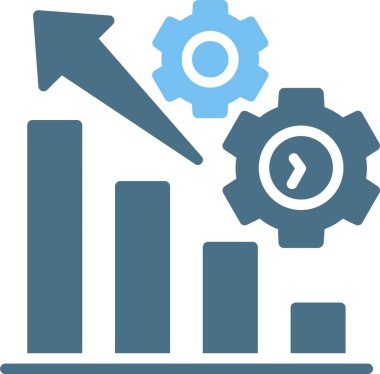 Verimlilik Yönetimi Kabartması İki Renk Simgesi