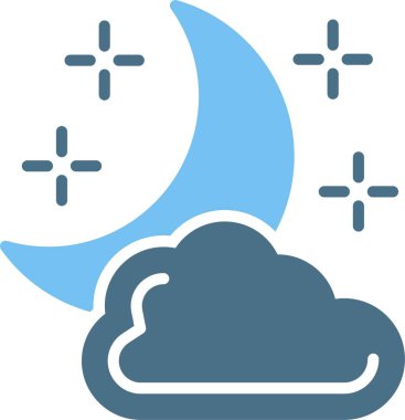 Yarım Ay Kabartması İki Renk Simgesi