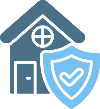Ev Sigortası Kabartma İki Renk Simgesi