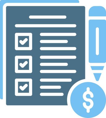 Yapılacaklar Listesi Kabartması İki Renk Simgesi