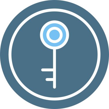 Anahtar Kabartma İki Renk Simgesi