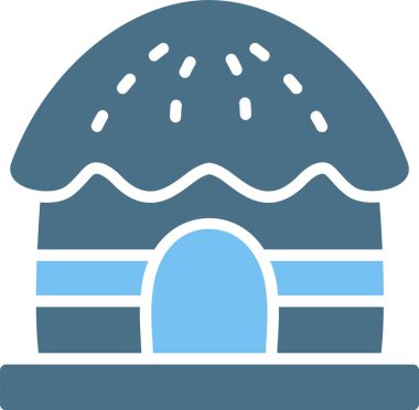 Kulübe Kabartması İki Renk Simgesi