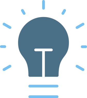 Ampul Kabartması İki Renk Simgesi