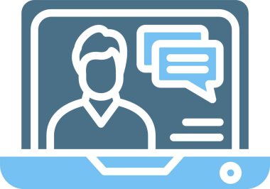 Kabartma İletişim Kabartması İki Renk Simgesi