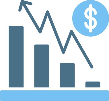 Kârlı Glyph İki Renk Simgesi