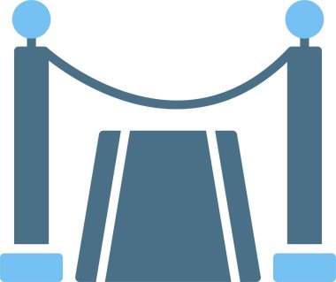 Kırmızı Halı Sembolü İki Renk Simgesi