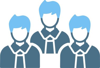 Takım Kabartma İki Renk Simgesi