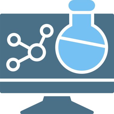 Sanal laboratuar Glyph İki Renk Simgesi