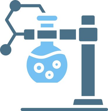 Kimya Kabartması İki Renk Simgesi
