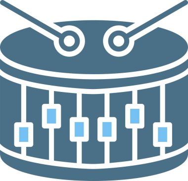 Davul Sembolü İki Renk Simgesi