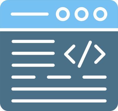 Kodlama Kabartması İki Renk Simgesi