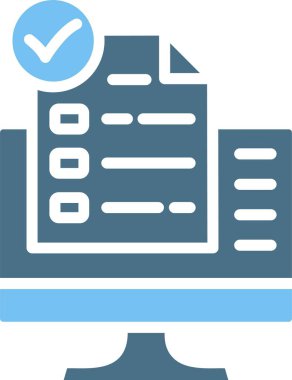 Bilgisayar Kabartması İki Renk Simgesi