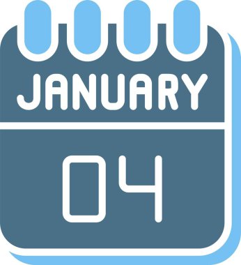 4 Ocak Glyph İki Renk Simgesi