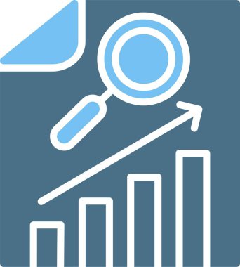 Pazar Araştırması Sembol İki Renk Simgesi