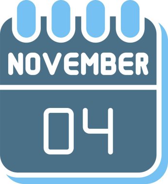 4 Kasım Glyph İki Renk Simgesi