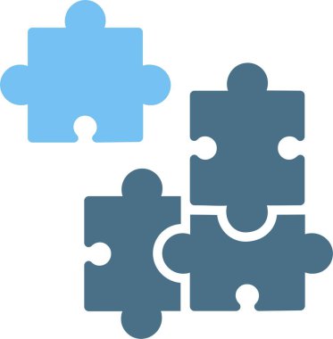 Bulmaca Kabartması İki Renk Simgesi