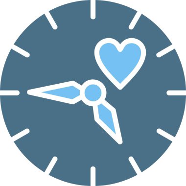 Zaman Kabartması İki Renk Simgesi