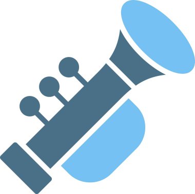 Trompet Sembolü İki Renk Simgesi