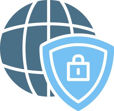 Web Güvenlik Sembolü İki Renk Simgesi