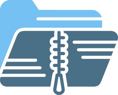 Zip Dizini Kabartma İki Renk Simgesi