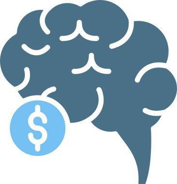 Beyin Kabartması İki Renk Simgesi