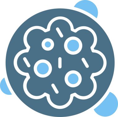 Kanser Hücresi Kabartması İki Renk Simgesi