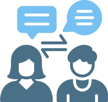 İletişim Kabartması İki Renk Simgesi