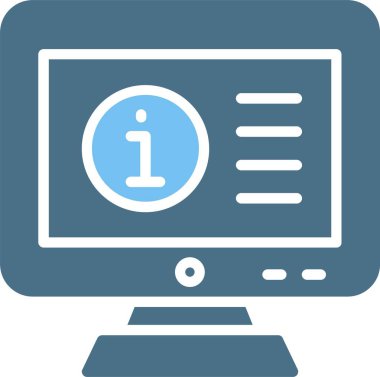 Bilgisayar Kabartması İki Renk Simgesi