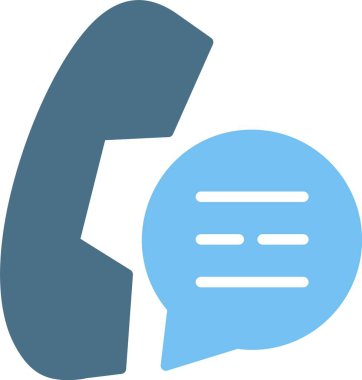 Telefon Kabartması İki Renk Simgesi