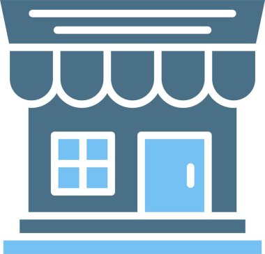 Dükkan Kabartması İki Renk Simgesi