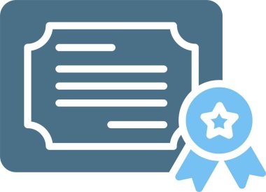 Diploma Kabartması İki Renk Simgesi